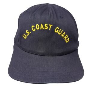 U.S. Coast Guard Snapback 5 Panel Cap Blue L Adjustable Embroidered Bancroft Cap
